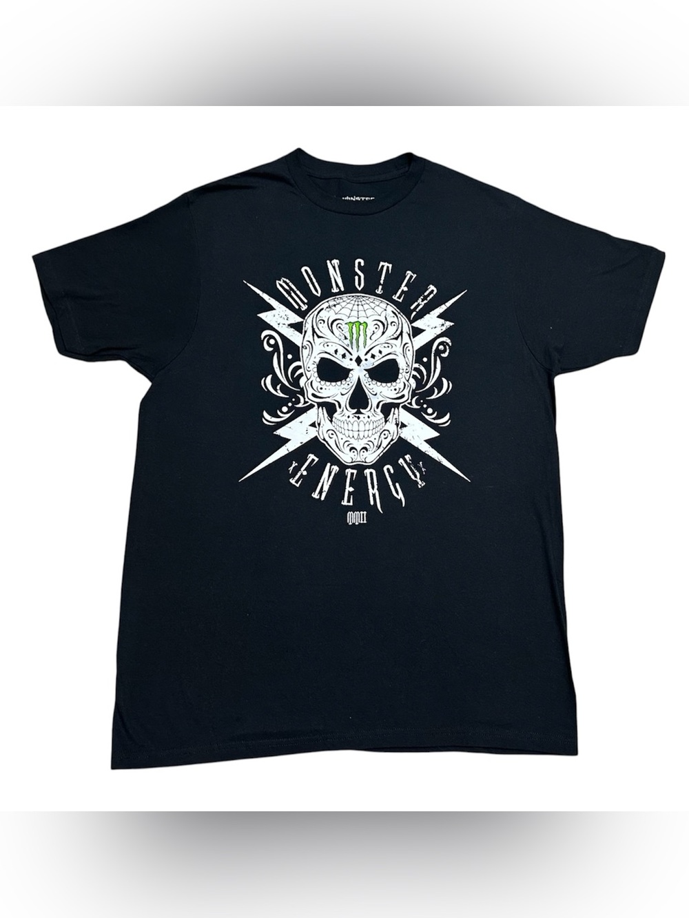 Monster Energy Skull black T-shirt size Large
